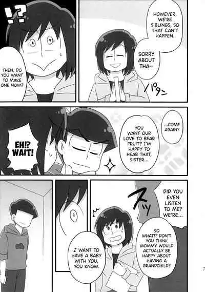 (Kahou wa Chou Nete Matsu 25) [Fumikiri (Masato)] Ore to Sister no KaraChoro BABY ni Aitaku wa Nai ka? (Osomatsu-san) [English] [biribiri]