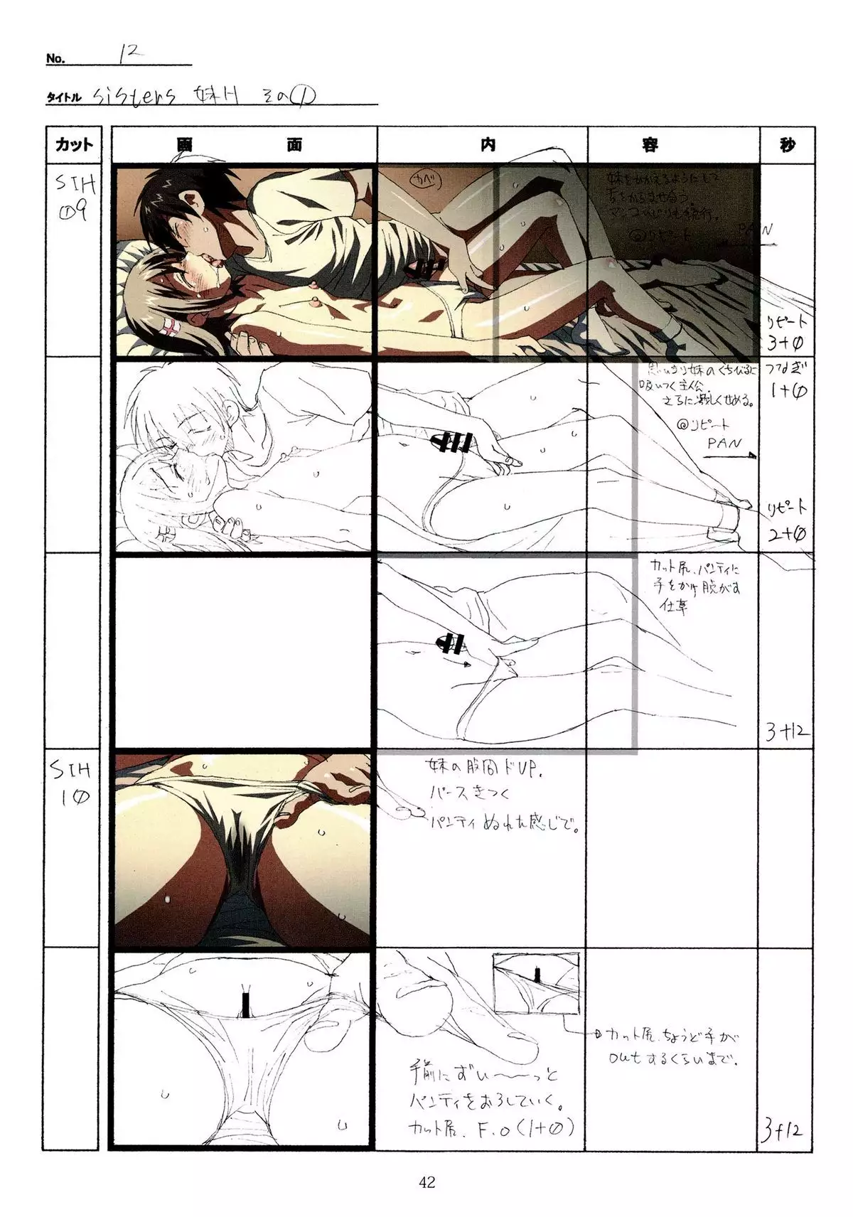 SISTERS -Natsu no Saigo no Hi- H Scene All Part Storyboard