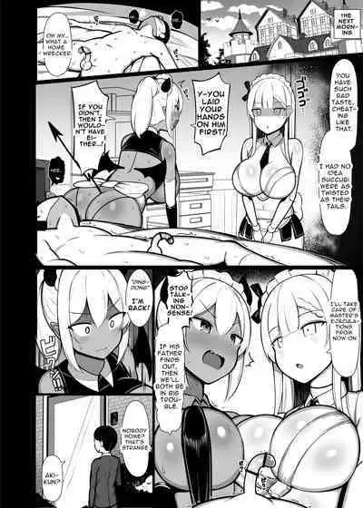 [Fry Dish (Jakko)] Goshujin-sama no Ochinchin wa Yuzurenai ~Succubus Maid to Nukirobo Maid~ [English] [Digital]