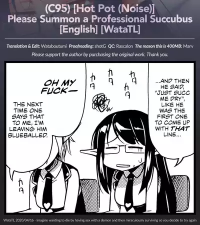 Sennin no Succubus o Oyobi Kudasai | Please Summon a Professional Succubus