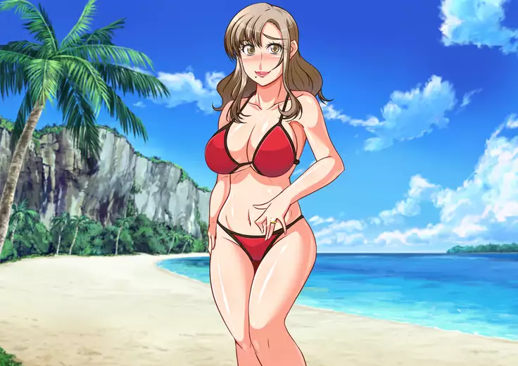 Hitozuma Mikiko-san Yarimoku Beach Taiken-dan