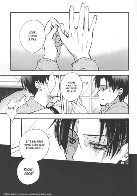 WHAT'S YOURS IS MINE, AND WHAT'S MINE IS MY OWN.