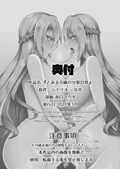 [Ippeisotsu (Akaguchi Yuuda, Ippeisotsu)] Toaru Reijou no Bunretsu Nichijou [English] [Harasho Project]