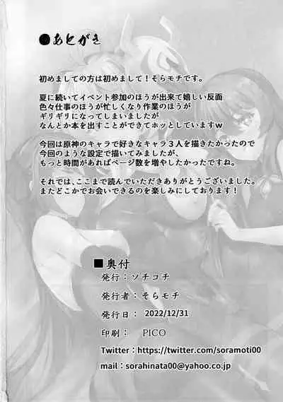 (C101) [SOTIKOTI (soramoti)] Teyvat Himitsu Club (Genshin Impact) [English] [Watson]