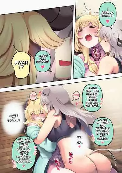 [Minominiya (Minomini)] Futashishi x Wata ~Lion no Aijou Hyougen Hen~ | Futashishi x Wata ~Lalion's Expression of Love~ (Shishiro Botan, Tsunomaki Watame) [English] [Rabu&Desu translations]