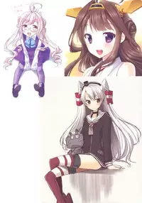 (Gunreibu Shuho & Houraigekisen Yo-i! Goudou Enshuu 5Senme) [112K (Kazuichi)] Senkan Haruna -Illustrations- (Kantai Collection -KanColle-)