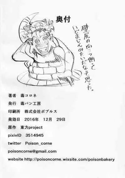 (C91) [Dokupan Koubou (Doku Corne)] Zehikyokuchokuchou no Kimochi no Ii Ana (Touhou Project)