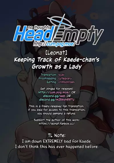 [Leonat] Kaede-chan Seichouroku | Keeping Track of Kaede-chan's Growth As A Lady (Blue Archive) [English] [head empty] [Uncensored]