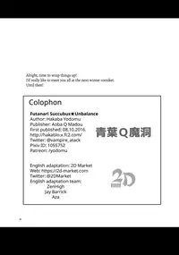 [Aoba Q Madou (Hakaba Yodomu)] Futanarikko Succubus Unbalance | Futanari Succubus Unbalance [English] [2d-market.com] [Decensored] [Digital]