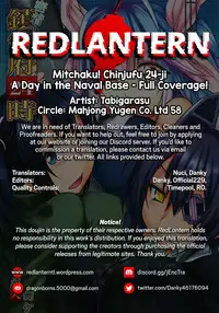 [Mahjong Yugen Co. Ltd 58 (Tabigarasu)] Micchaku! Chinjufu 24-ji | A Day in the Naval Base - Full Coverage! (Kantai Collection -KanColle-) [English] [Redlantern] [Digital]