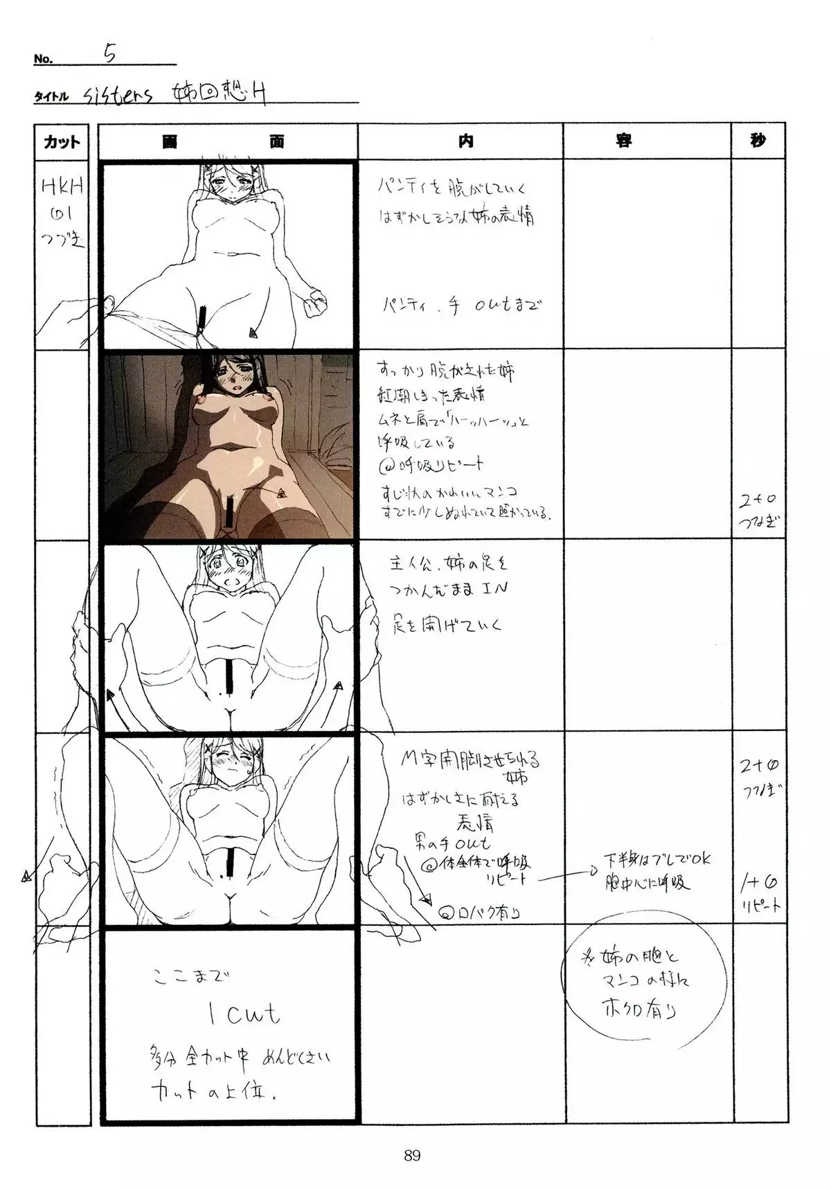 SISTERS -Natsu no Saigo no Hi- H Scene All Part Storyboard