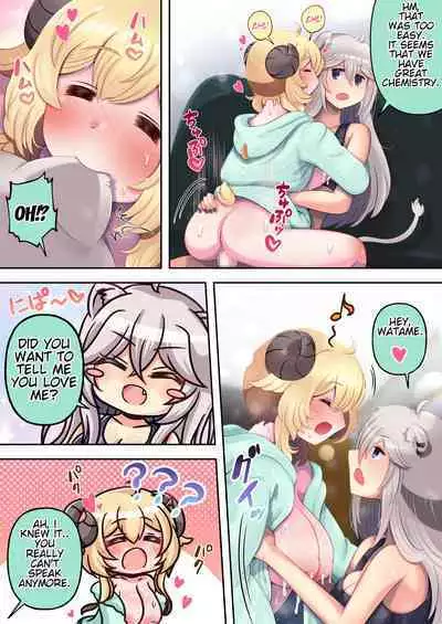 [Minominiya (Minomini)] Futashishi x Wata ~Lion no Aijou Hyougen Hen~ | Futashishi x Wata ~Lalion's Expression of Love~ (Shishiro Botan, Tsunomaki Watame) [English] [Rabu&Desu translations]