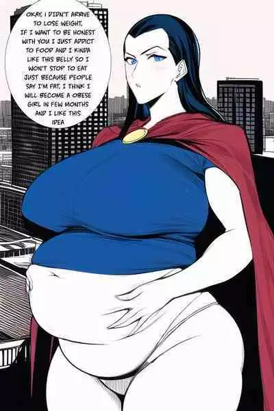 Expanding Heroine:Confronting the Virus Villain, Page 1 to 12, [FINISH] ,[Creator: HirumaDiabe, DeviantArt/Patreon], Weight gain anime girl, bbw, ssbbw, stuffing belly, SuperHero who gain a lot of weights because of a food addiction.