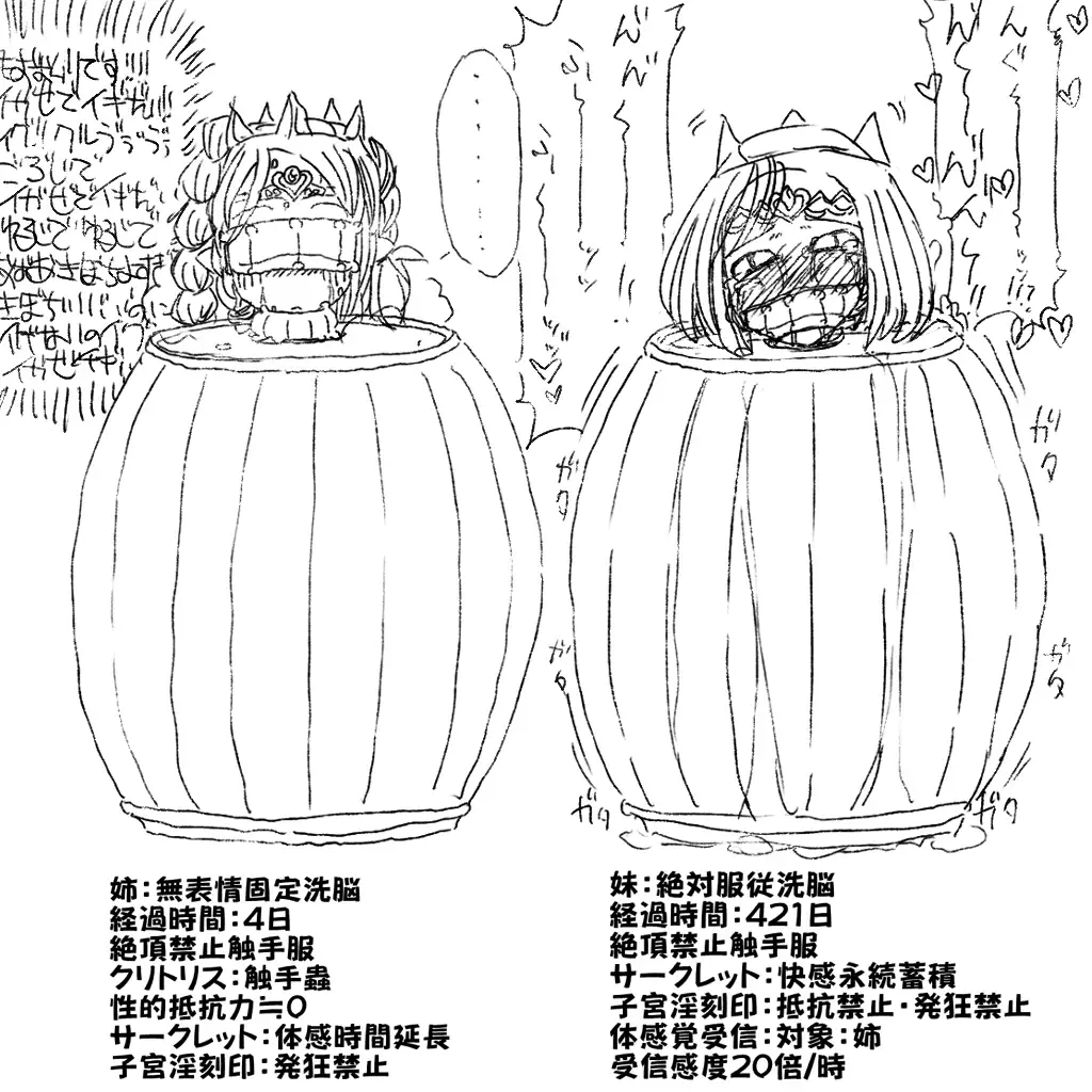 Boukoku Oujo no Shimai, Imouto ni Muhyoujou Kotei de Zecchou Zeme Choukyou o Hodokosareru Ane