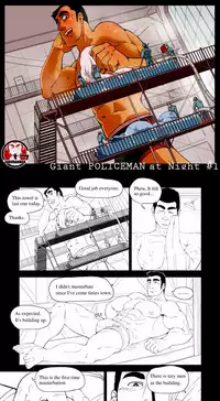 [Gakuranman/Chijimetaro] Giant Policeman - Free version (giant male comic)