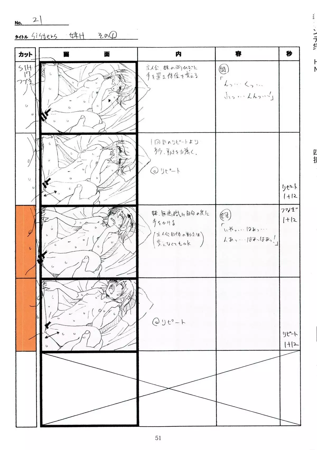 SISTERS -Natsu no Saigo no Hi- H Scene All Part Storyboard