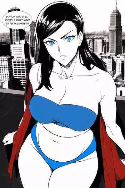 Expanding Heroine:Confronting the Virus Villain, Page 1 to 12, [FINISH] ,[Creator: HirumaDiabe, DeviantArt/Patreon], Weight gain anime girl, bbw, ssbbw, stuffing belly, SuperHero who gain a lot of weights because of a food addiction.