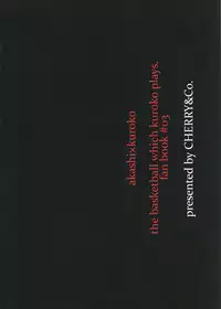 (C82) [CHERRY&Co. (Sakura Cherry)] Monopoly (Kuroko no Basuke) [English] [ALM]