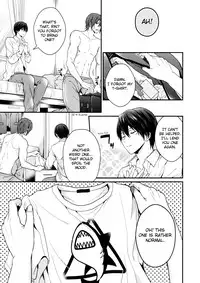 (SUPER23) [Aiou (Aoshi Hina)] Hen na T-shirt Kisetara Kareshi ga Okashiku Natta | Having donned an odd t-shirt, the boyfriend became strange (Free!) [English] [Arigatomina]