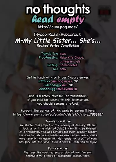 [Hyoco Road (Hyocorou)] O, Ore no Imouto gaa Soushuuhen Kai | M- My Little Sister... She's... Revised Series Compilation (Ore no Imouto ga Konna ni Kawaii Wake ga Nai) [English] [head empty] [Digital]