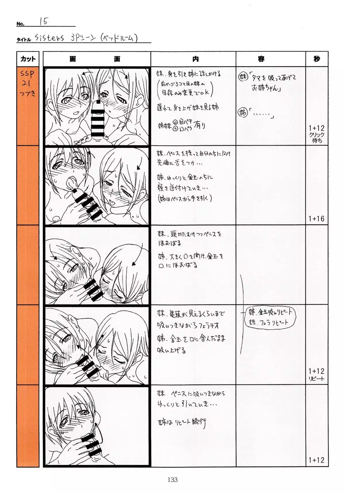 SISTERS -Natsu no Saigo no Hi- H Scene All Part Storyboard