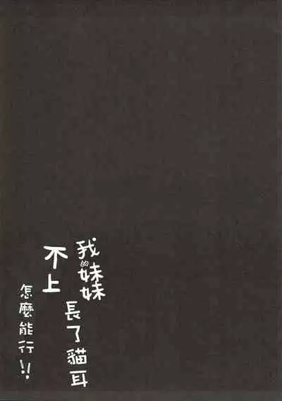 Ore no Imouto ni Nekomimi ga Haete Ecchi ni Naru Wake ga Nai!!