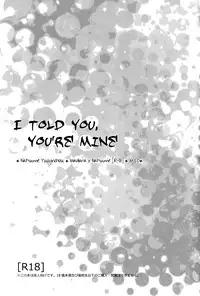 [MTD (Rei)] Watashi no Dato Itteiru | I Told You, You're Mine (Natsume's Book of Friends) [English]