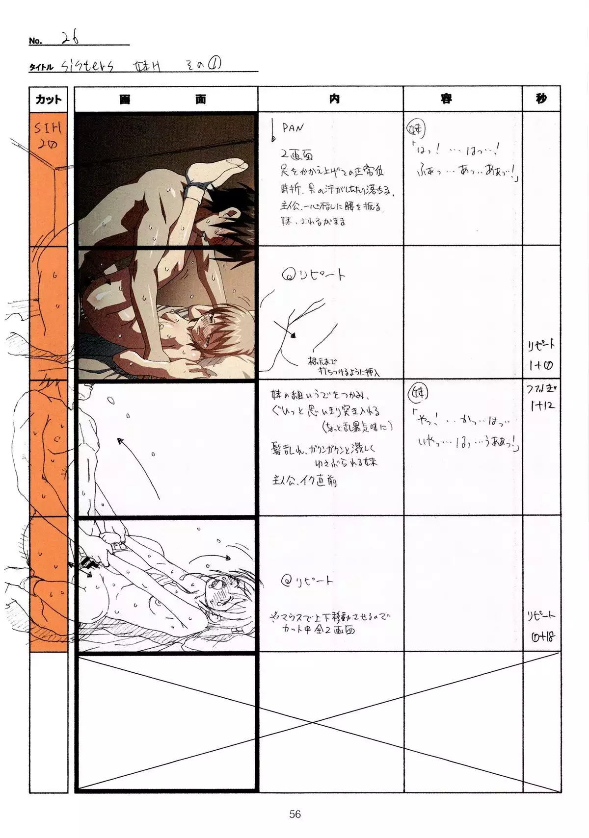 SISTERS -Natsu no Saigo no Hi- H Scene All Part Storyboard