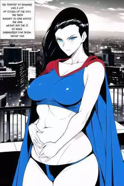 Expanding Heroine:Confronting the Virus Villain, Page 1 to 12, [FINISH] ,[Creator: HirumaDiabe, DeviantArt/Patreon], Weight gain anime girl, bbw, ssbbw, stuffing belly, SuperHero who gain a lot of weights because of a food addiction.