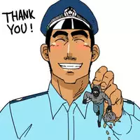 [Gakuranman/Chijimetaro] Giant Policeman - Free version (giant male comic)