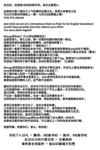 (Reitaisai 12) [Psychetangle, RTD (Keta, Mizuga)] Osanpo Orinrin Goudou | 遛阿燐合作本 (Touhou Project) [Chinese] [手机个人汉化]