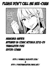[NaPaTa] Nee-chan to Yobanaide | Please Don't Call Me Nee-chan (COMIC HOTMiLK 2012-05) [English] [4dawgz + FUKE]