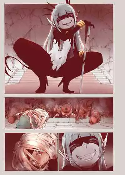 Daraku no Majo ~Shounen Yuusha to Tsurupeta Elf wa Ika ni Shite Majo ni Yabureta ka