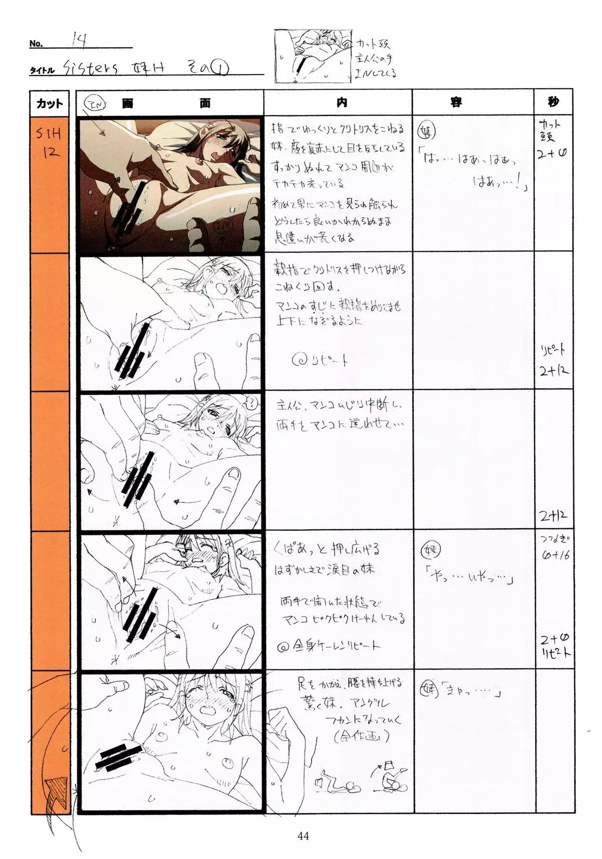SISTERS -Natsu no Saigo no Hi- H Scene All Part Storyboard