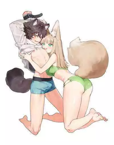 [pink carrot (usachanGET)] Otoko ga Uke - Kitsune-chan X Tanuki-kun | ♂ ga uke. Kitsune-chan × tanuki-kun [English] [Tabunne Scans] [Digital]