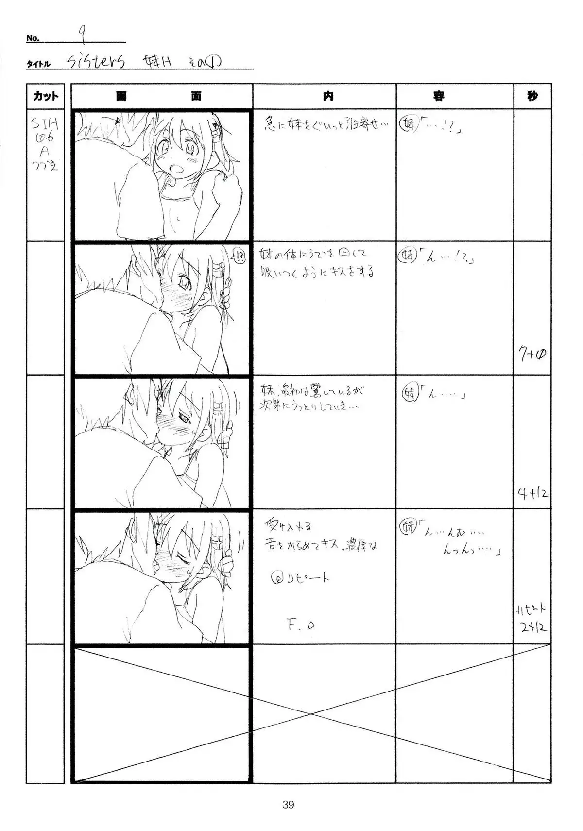 SISTERS -Natsu no Saigo no Hi- H Scene All Part Storyboard