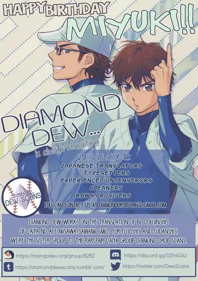 (Heartmeet Southpaw 3) [Dig Dug (Kurocastle)] Aru Hi no Sawamura Eijun no Sainan | Sawamura Eijun’s Unfortunate Day (Ace of Diamond) [English] [Diamond Dew Scans]