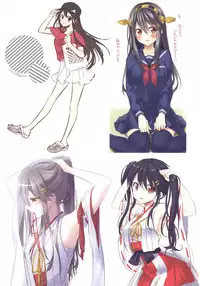 (Gunreibu Shuho & Houraigekisen Yo-i! Goudou Enshuu 5Senme) [112K (Kazuichi)] Senkan Haruna -Illustrations- (Kantai Collection -KanColle-)