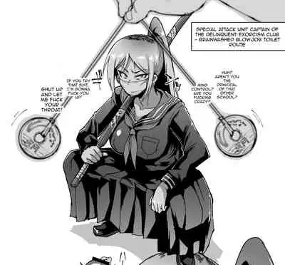 Kurokami Ponytail Tsurime JK Taimabu Rakugaki | Exorcism Club for Black Haired Girls with Ponytails