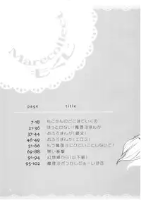 (C74) [Shoujo Zukin (Hatomugi Munmun)] Marecollect (Touhou Project)